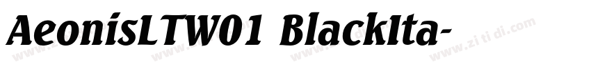 AeonisLTW01 BlackIta字体转换